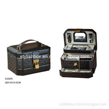 Luxury Diamond PU Jewelry Box with Lock (SJ0253)